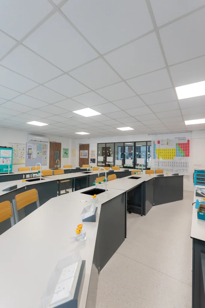 The chemistry laboratory at Concord College International School Malaysia.