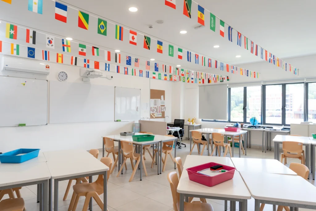 A secondary geography classroom at Concord College International School Malaysia.